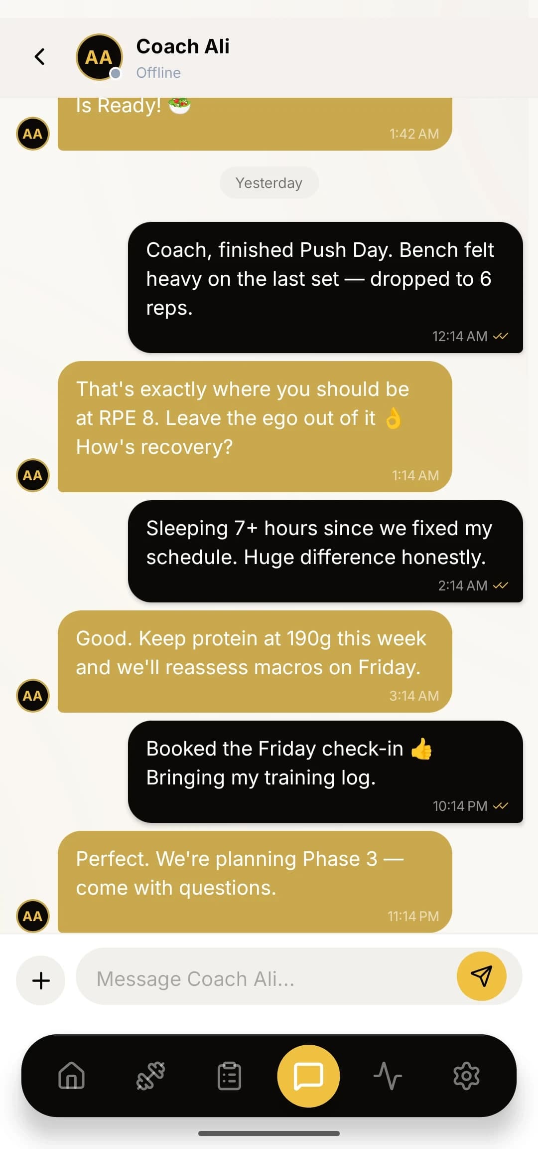 Coach chat
