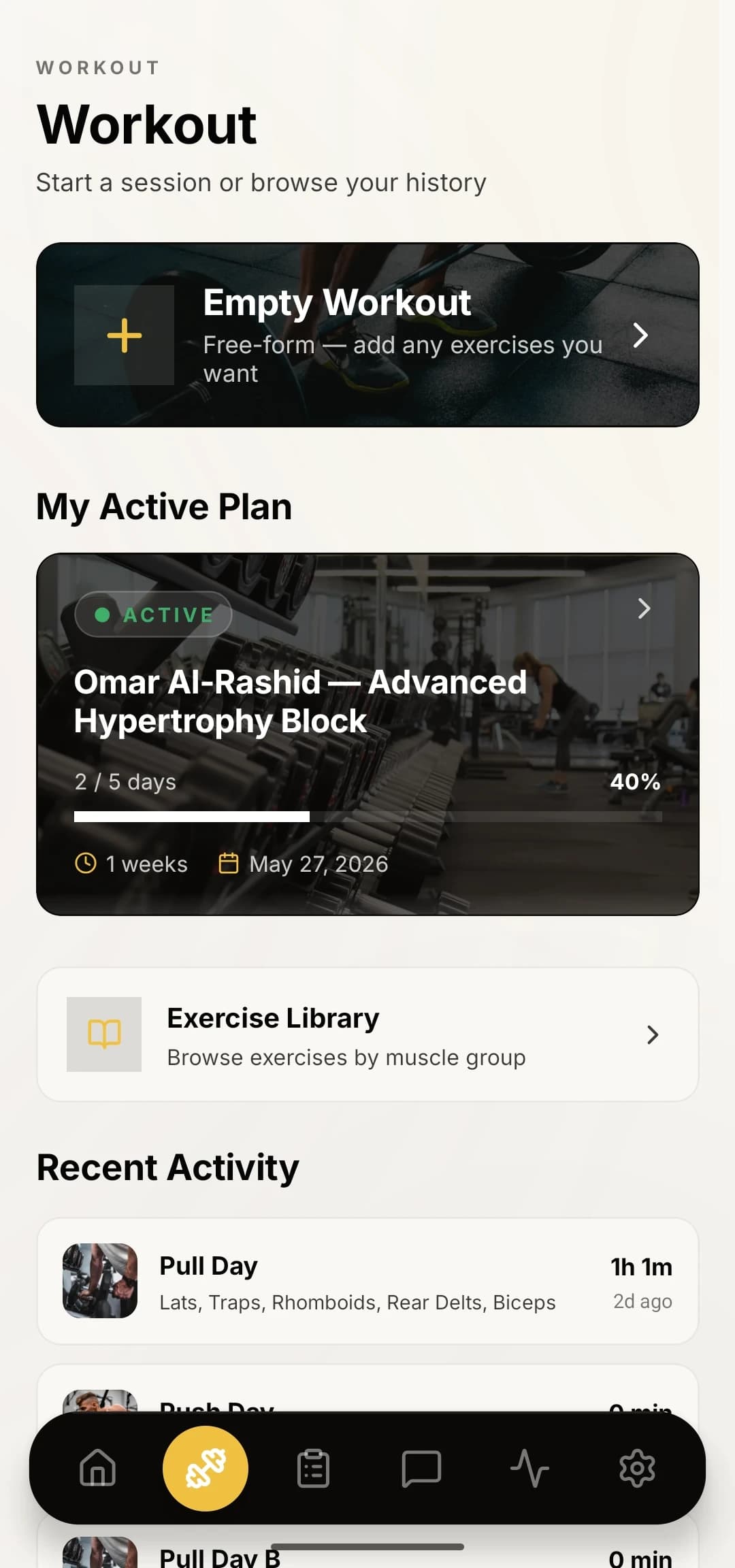Home & training record
